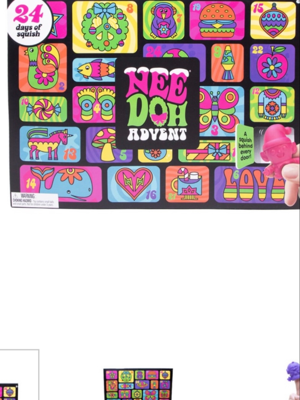 NeeDoh Advent Calendar Kids Multicolor Squish Surprise. Sealed and authentic